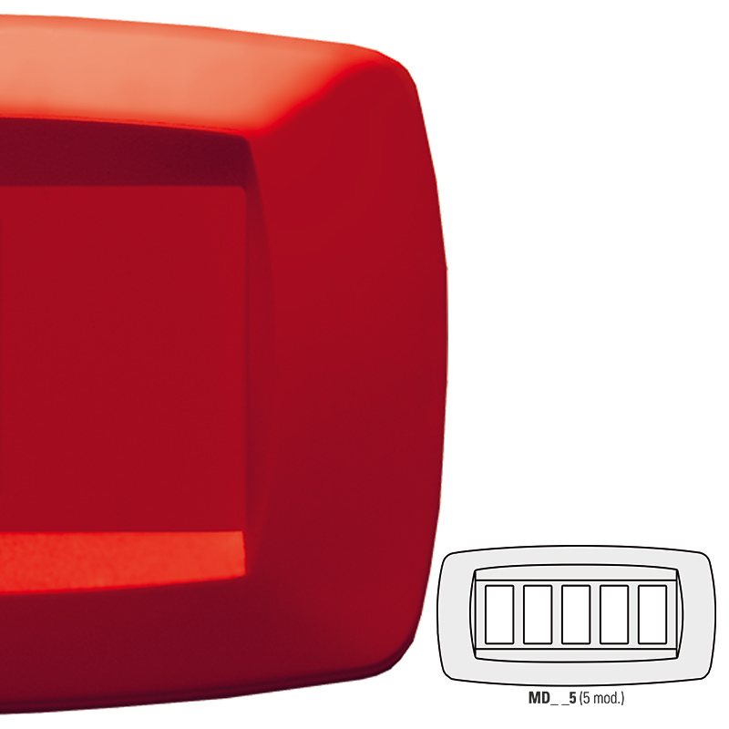 Placca Modi' 5 Posti ROSSO