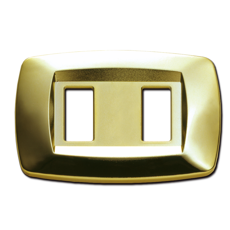 Placca Modi' 2 Posti OTTONE
