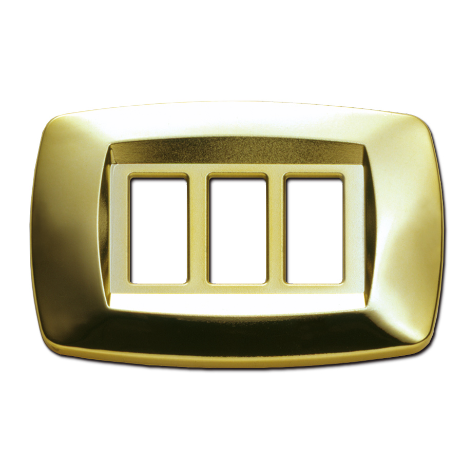 Placca Modi' 3 Posti OTTONE