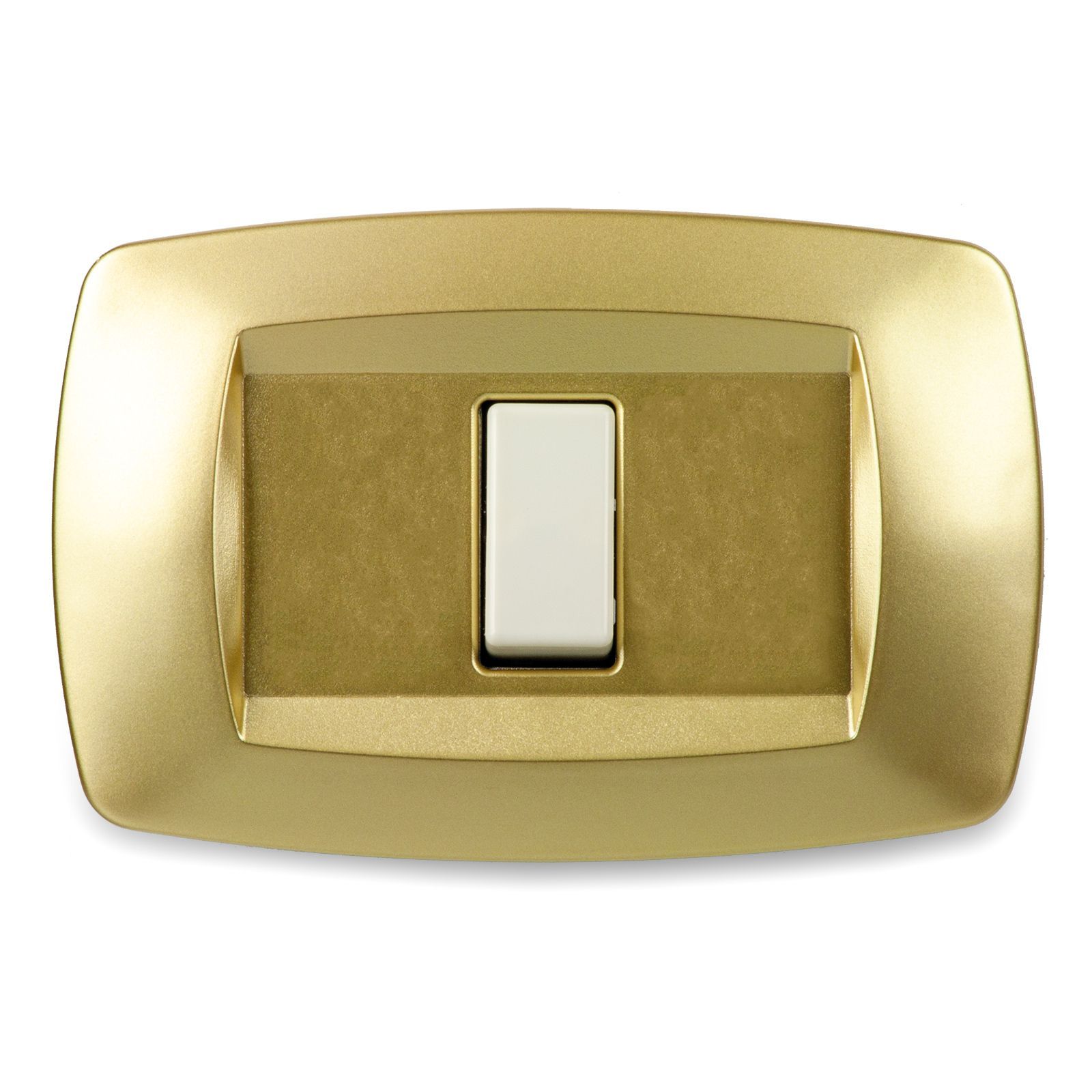 Modì plate, 1 hole, matt brass