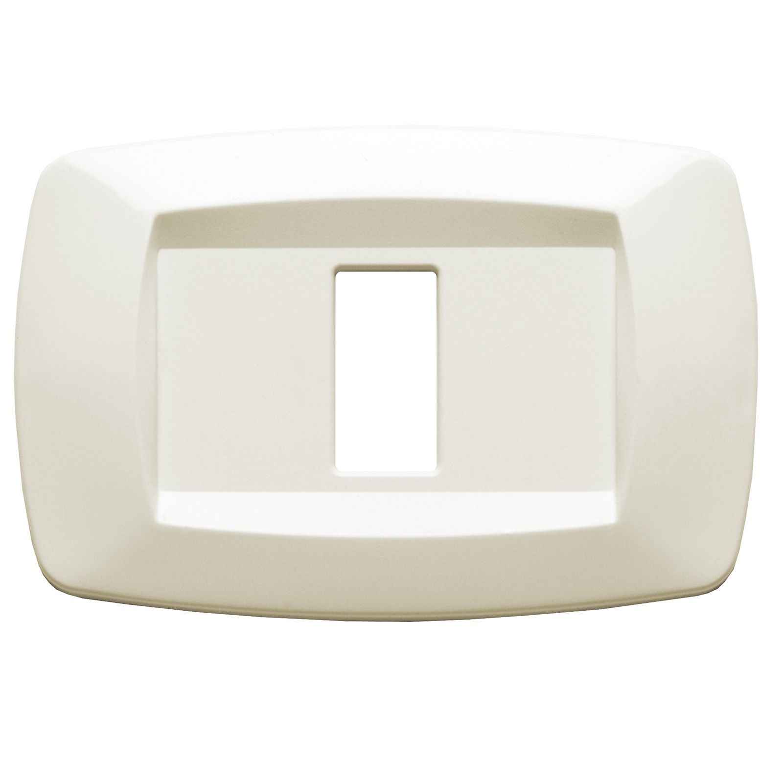 Modì plate, 1 hole, ivory