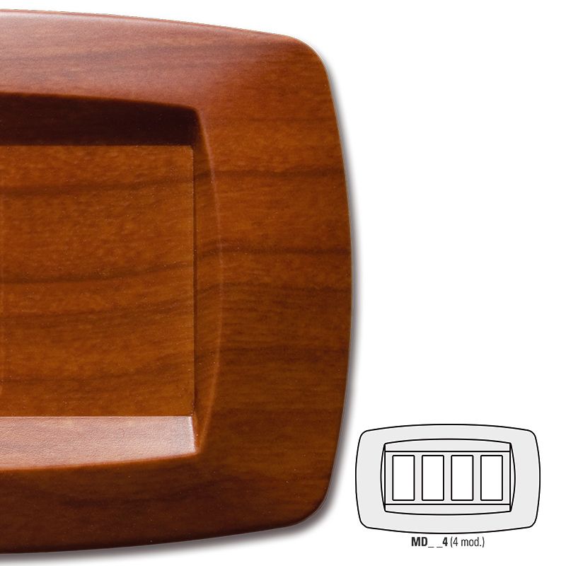Modì plate, 4 holes, cherry
