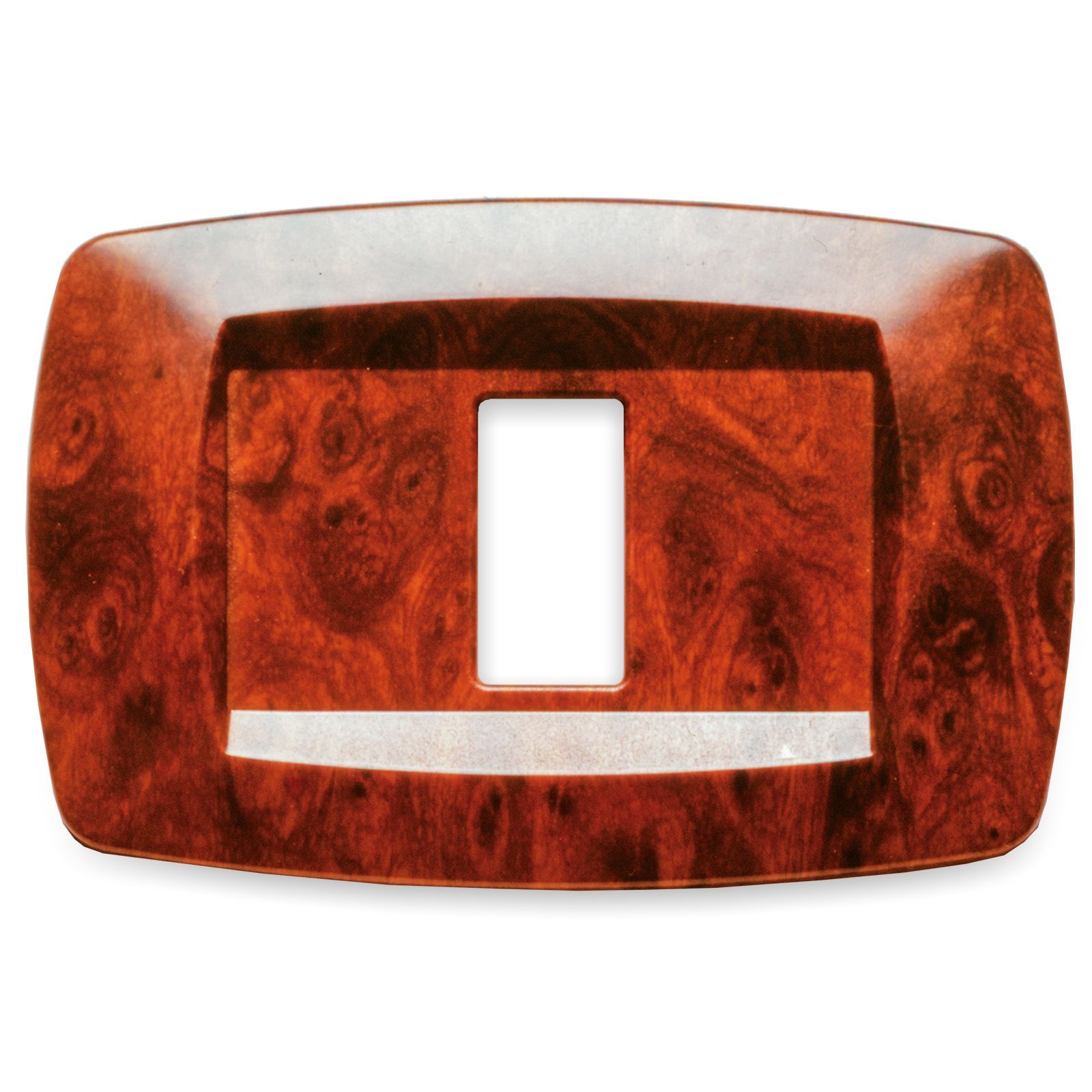 Modì plate, 1 hole, walnut root