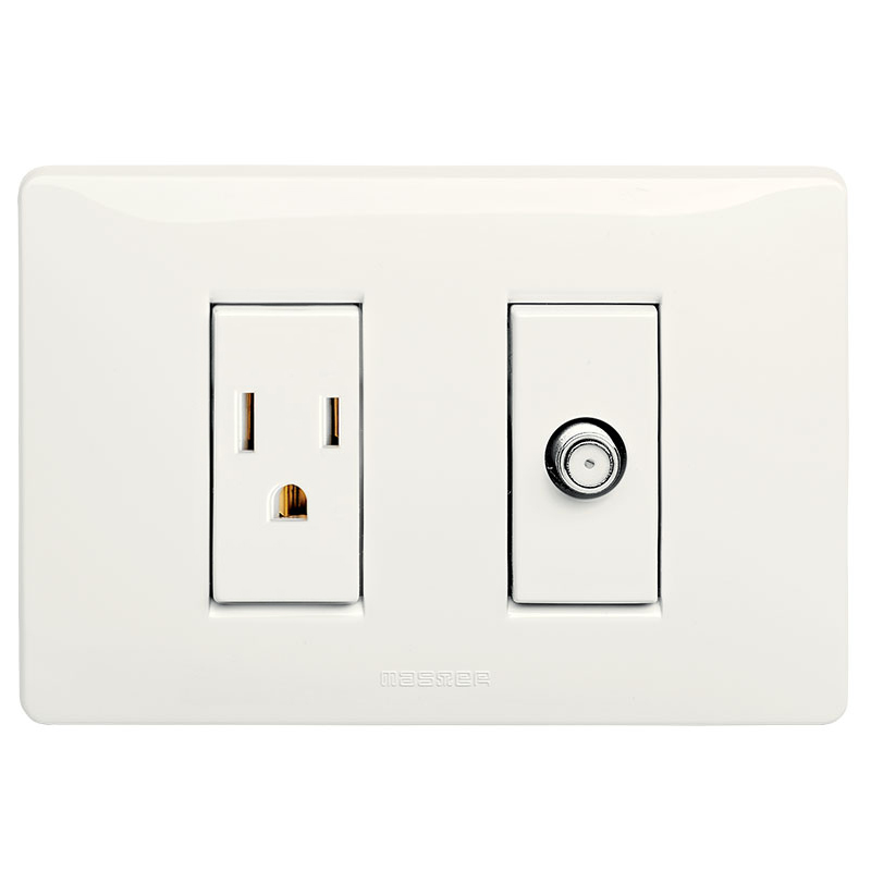 Presa 2P+T 15A 127V+TV Connet. IEC F.
