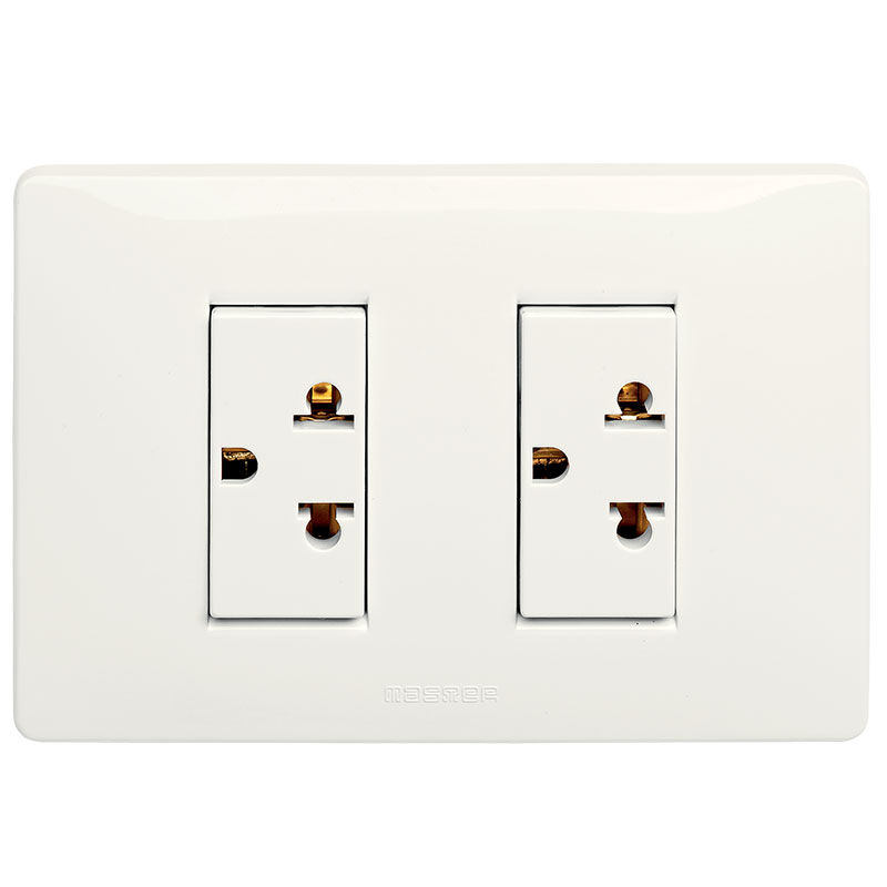 2x 2P+E 16A 250V EuroAmerican sock.