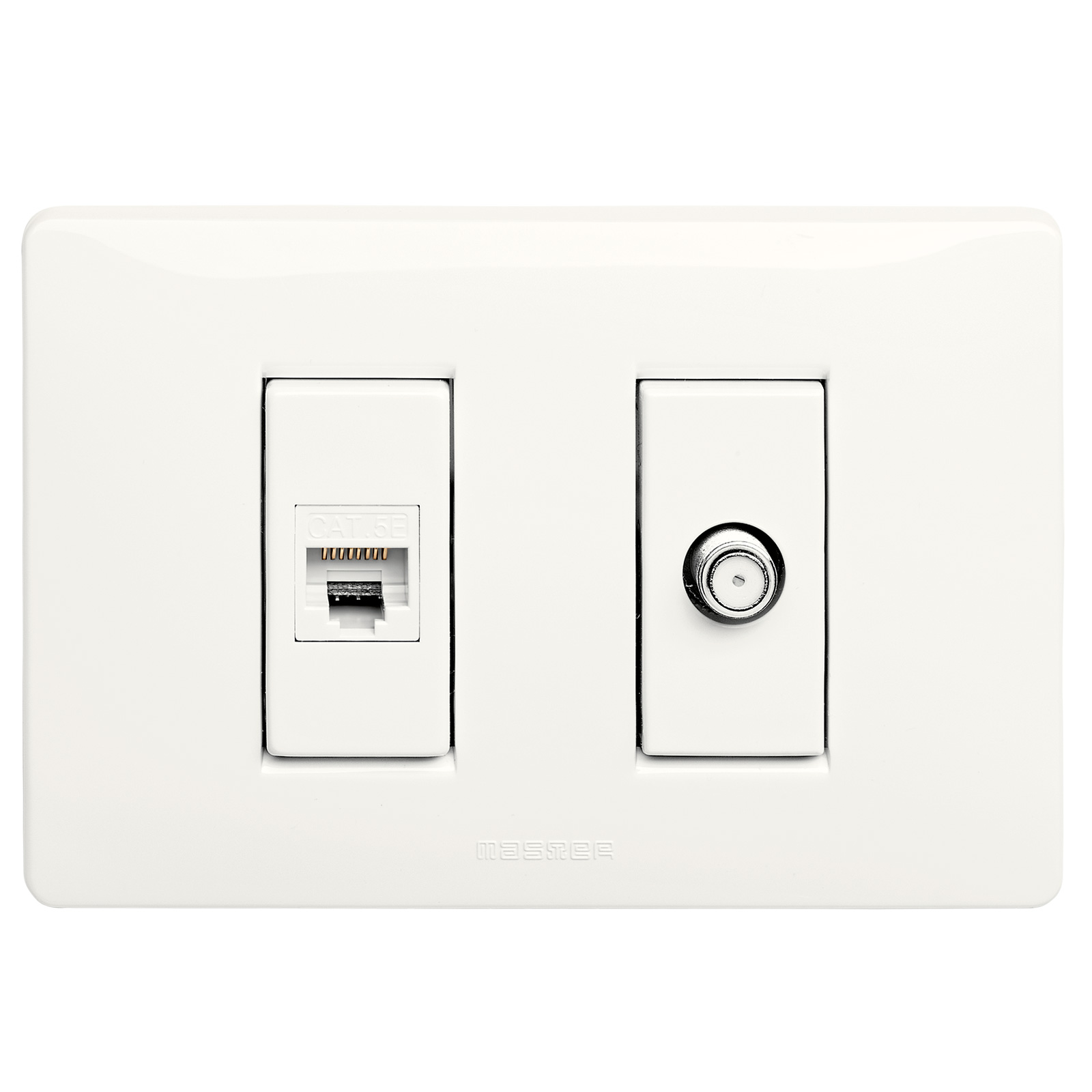 Prise téléphonique RJ45 + prise TV IEC-F