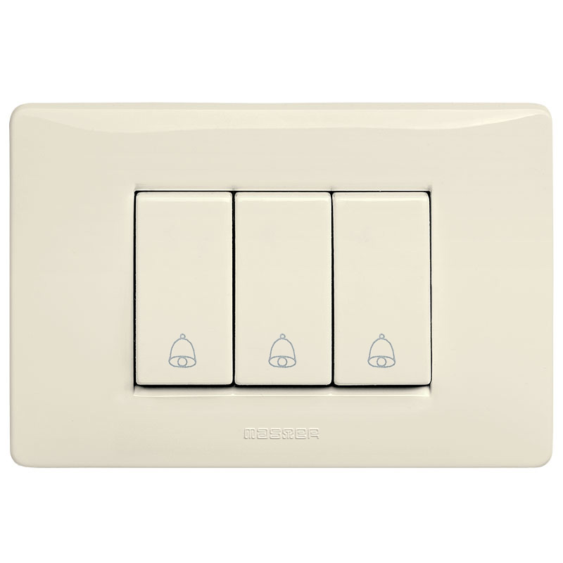 MIX 3 Pulsanti Campanello 16A NO Beige