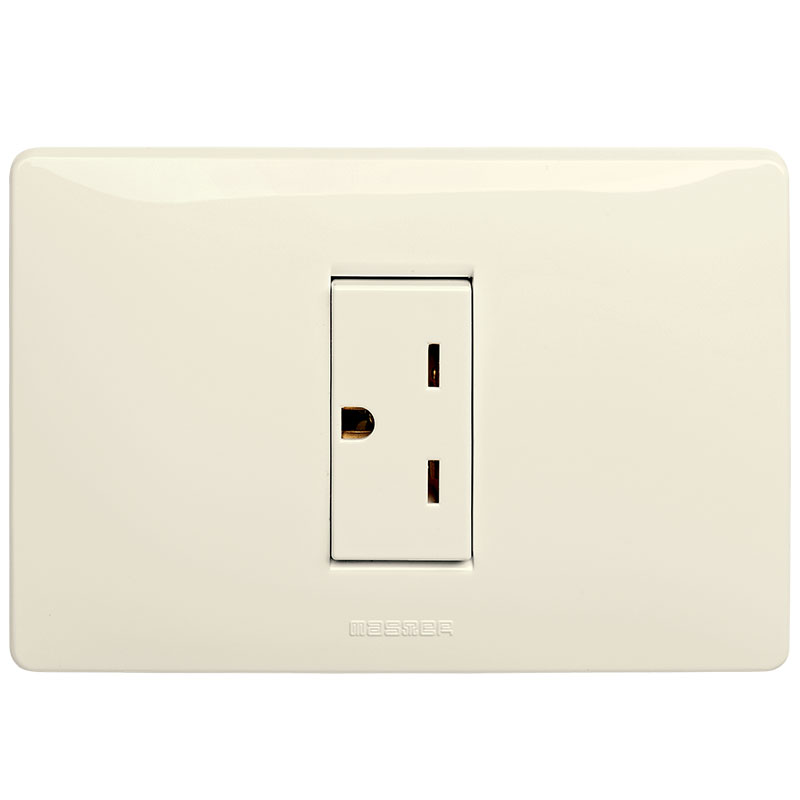 MIX Pr. 2P+T Later.15A 250V c/Pl.Beige