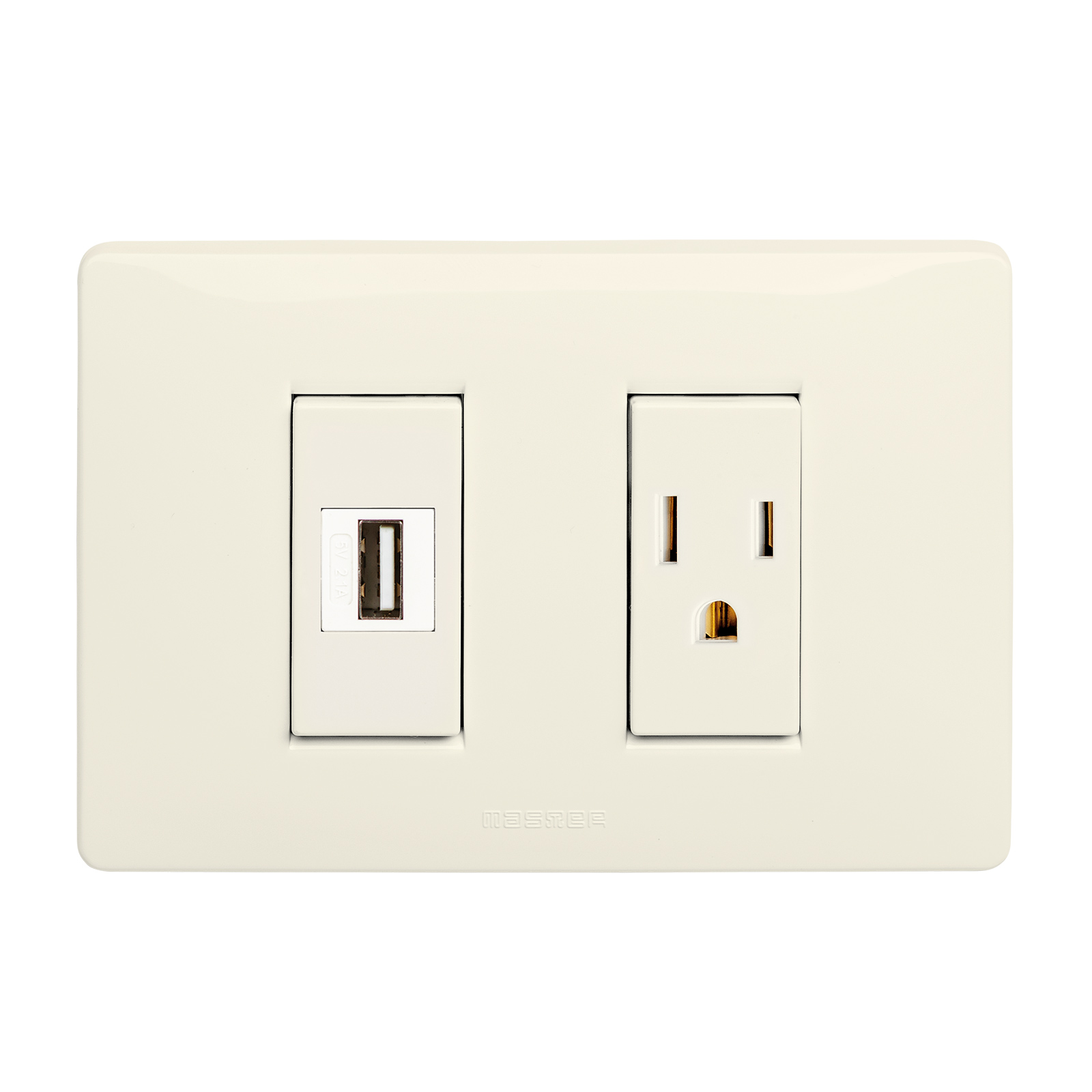 Alim.USB 2.1A+Pr. 2P+T 15A 127V c/Pl.