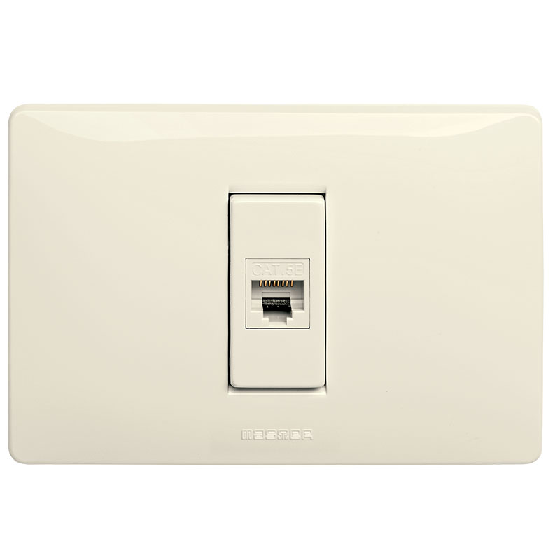 8P8C RJ45 Cat.5e UTP data socket, Ivory