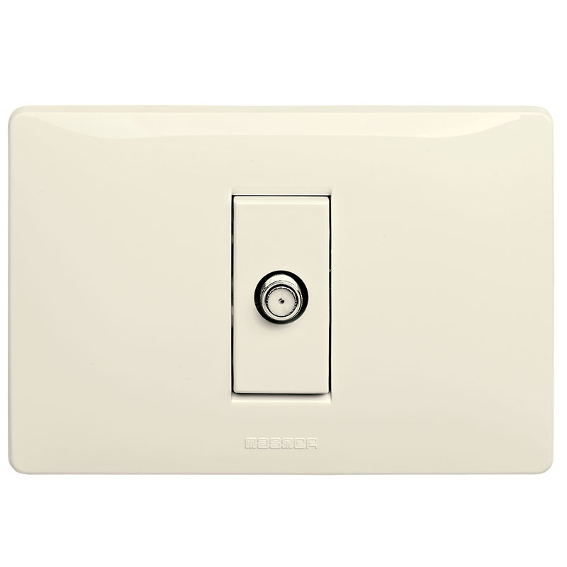 MIX Presa TV Connet. IEC Fem c/Pl. Beige