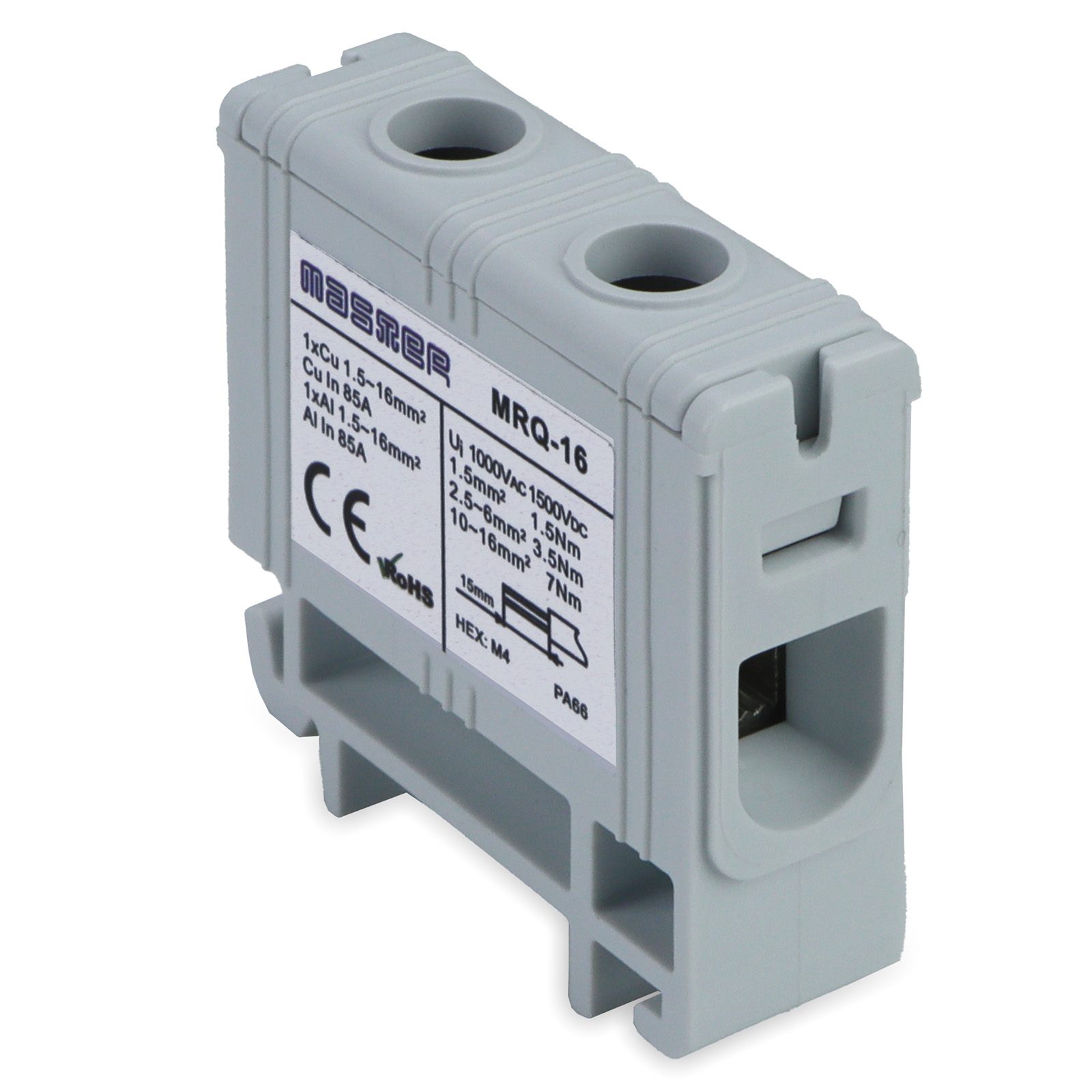 Morsetti Ripartizione 85A 1Polo Grigio