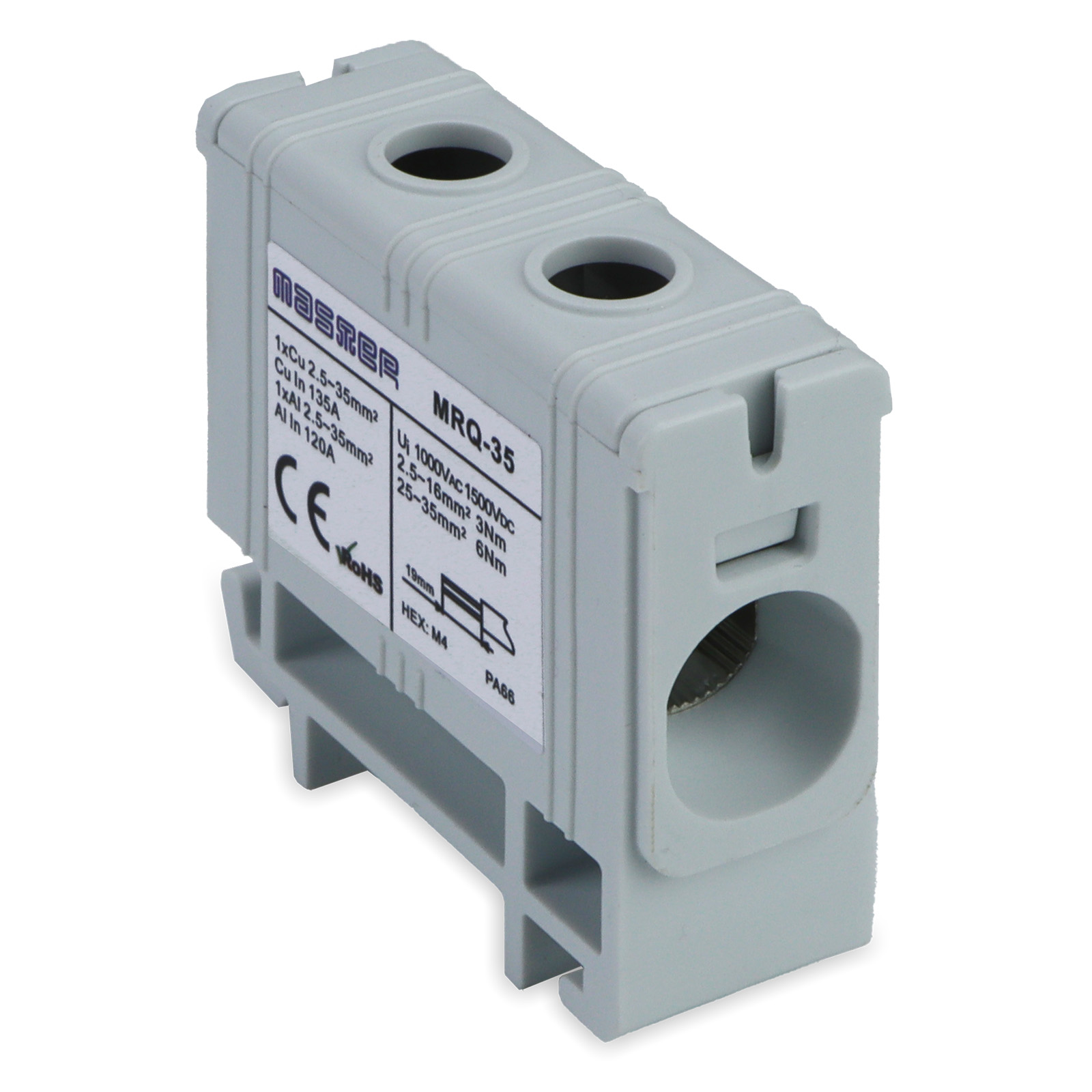 Morsetti Ripartizione 135A 1Polo Grigio