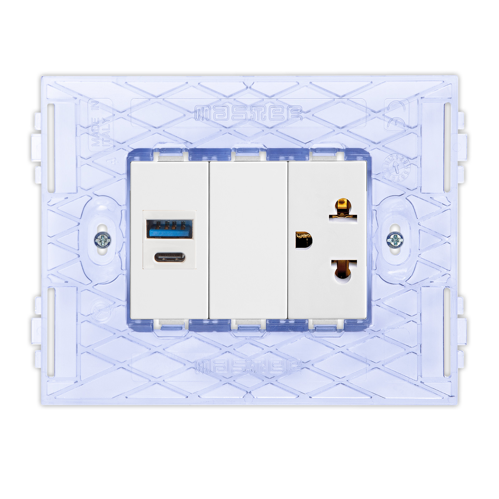 Aliment.USB A+C 3A 5V 4.2A Pr.16A+T