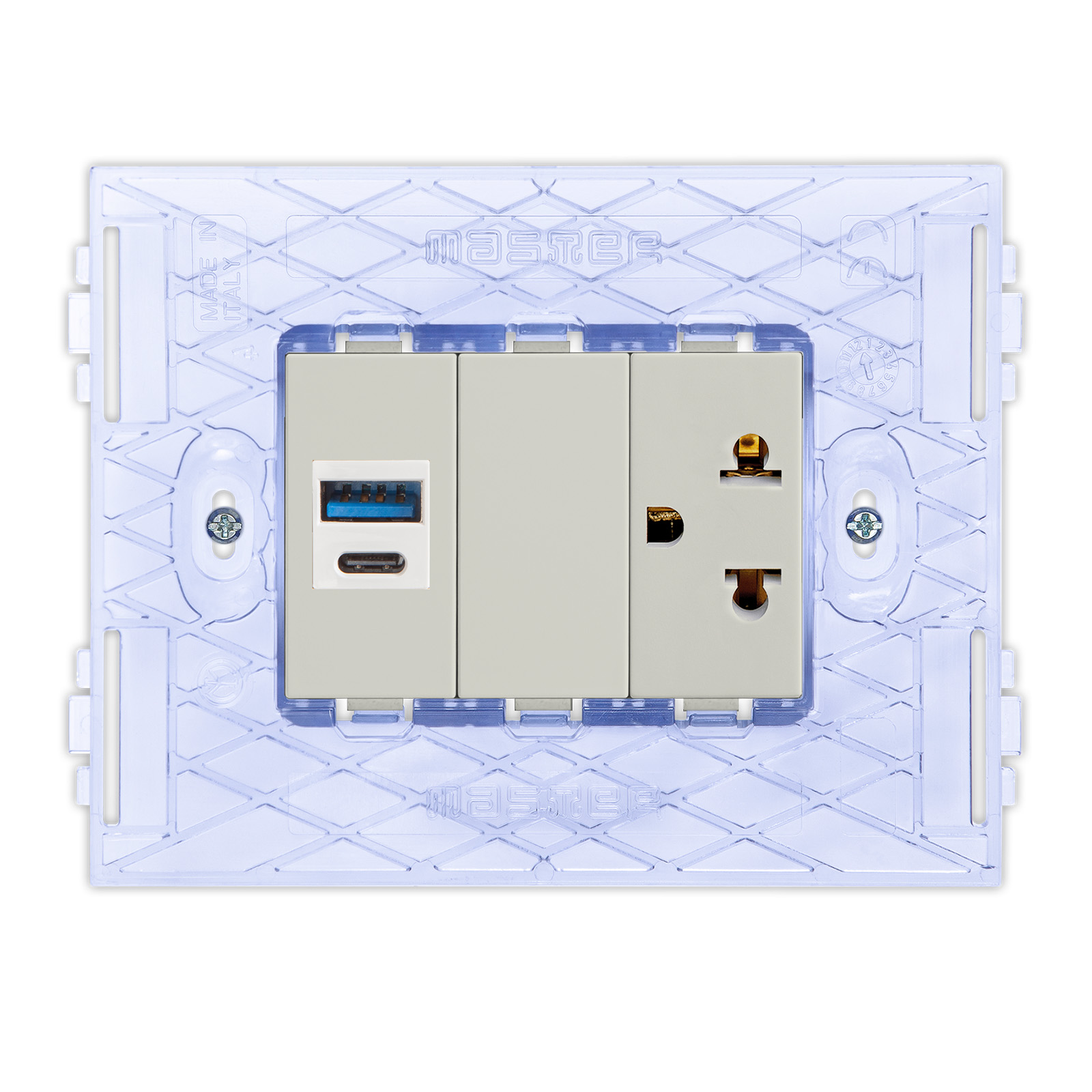 Aliment.USB A+C 3A 5V 4.2A Pr.16A+T