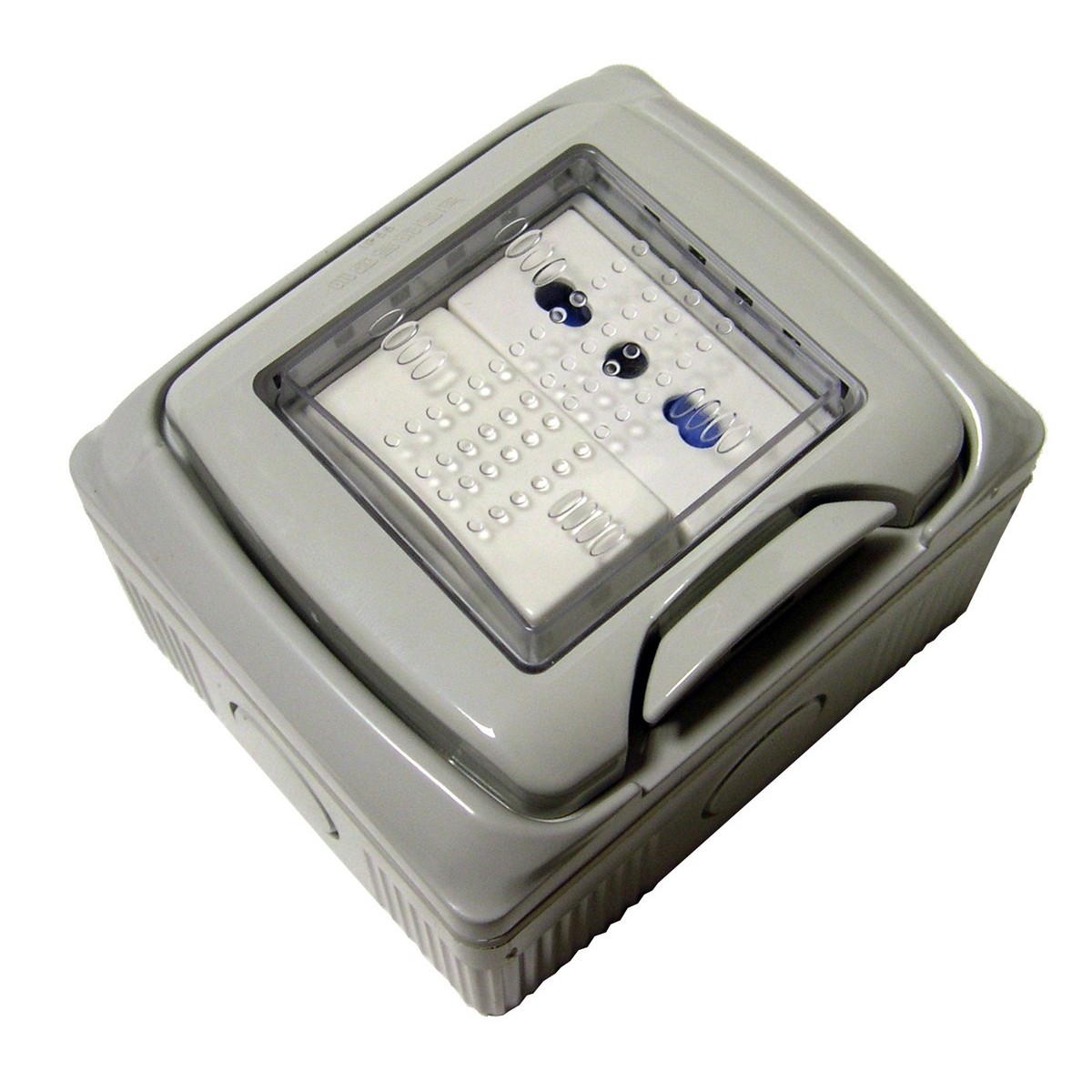 MIXBOX IP55 2m. deviatore + presa bival.