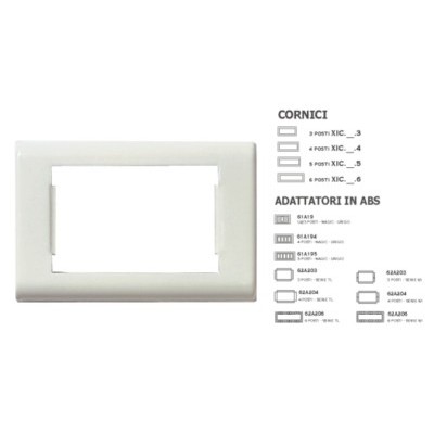 Cornice GIOTTO Bianco 5 posti