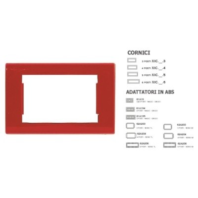 Cornice GIOTTO Rosso 6 posti