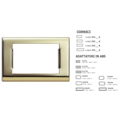 Cornice GIOTTO met.Ottone 3 posti