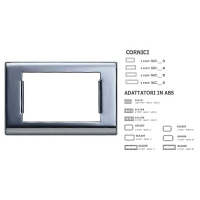 Cornice GIOTTO met.Argento 4 posti