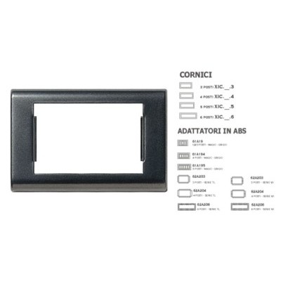 Cornice GIOTTO Grigio Antrac.6 posti