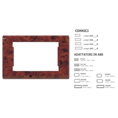 Cornice GIOTTO Radica L.4 posti